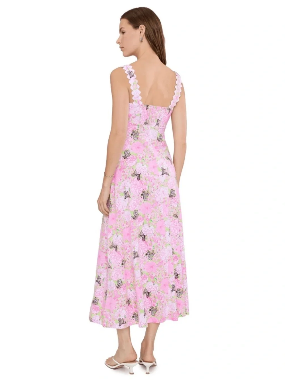 Lilly Pulitzer Dwyer Midi Dress in Pistachio Macaron Bees Knees
